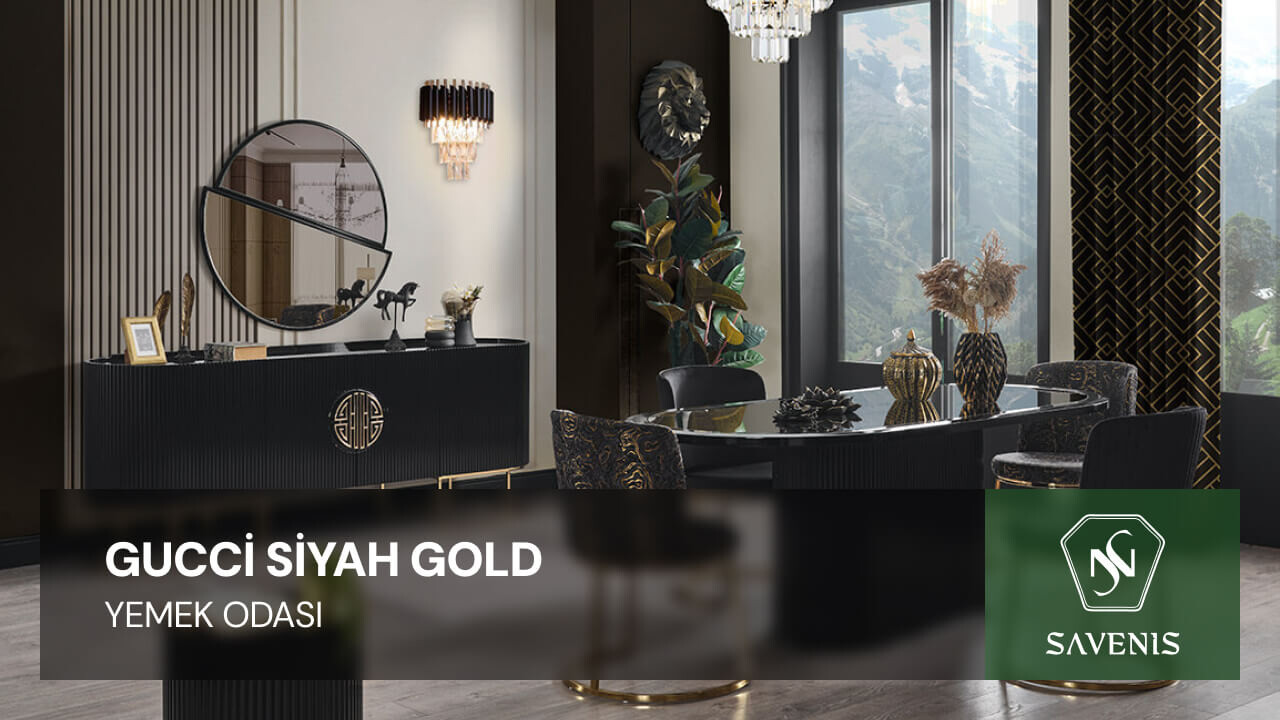 Gucci Siyah Gold Yemek Odası - video