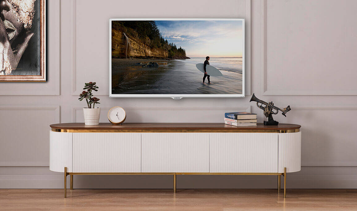 Tesla Tv Sehpası Ekru Gold - 2